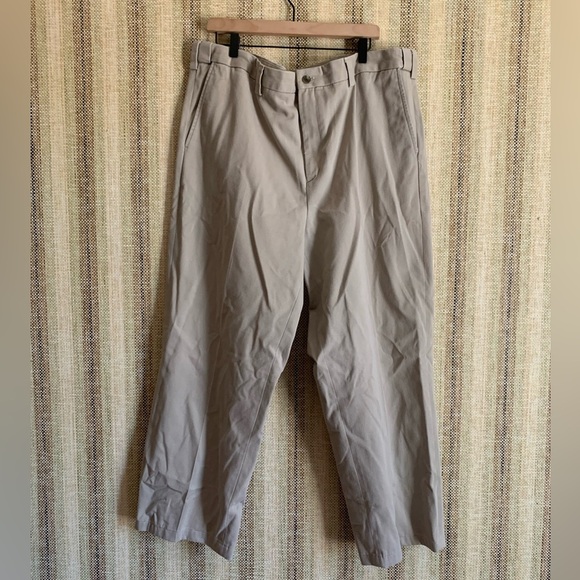 Eddie Bauer Formal Brown Pants Big Tall Men’s Size 44T Bottoms Causal Tan - Picture 1 of 3